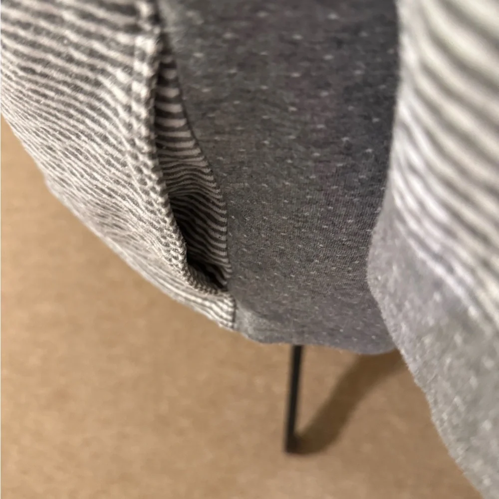Chico's Gray Striped Bomber Jacket - Picture 4 of 8